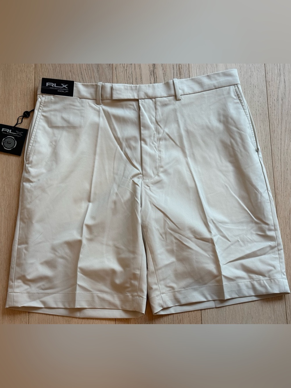RLX Ralph Lauren Golf Men’s Stretch Performance Shorts Sand Beige 38 NWT